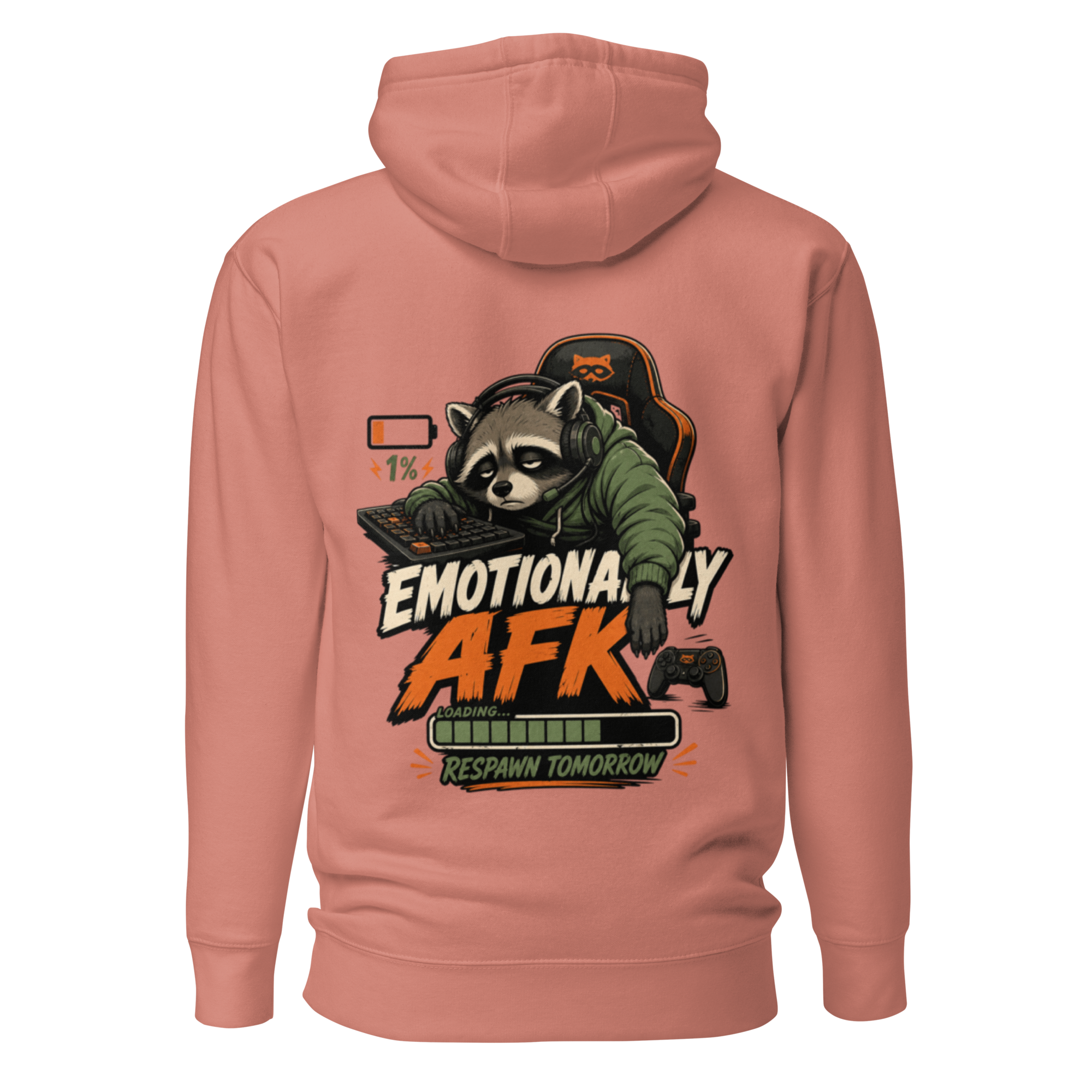 Voetris Emotionally AFK Gamer Hoodie – Unisex Premium Pullover view 9
