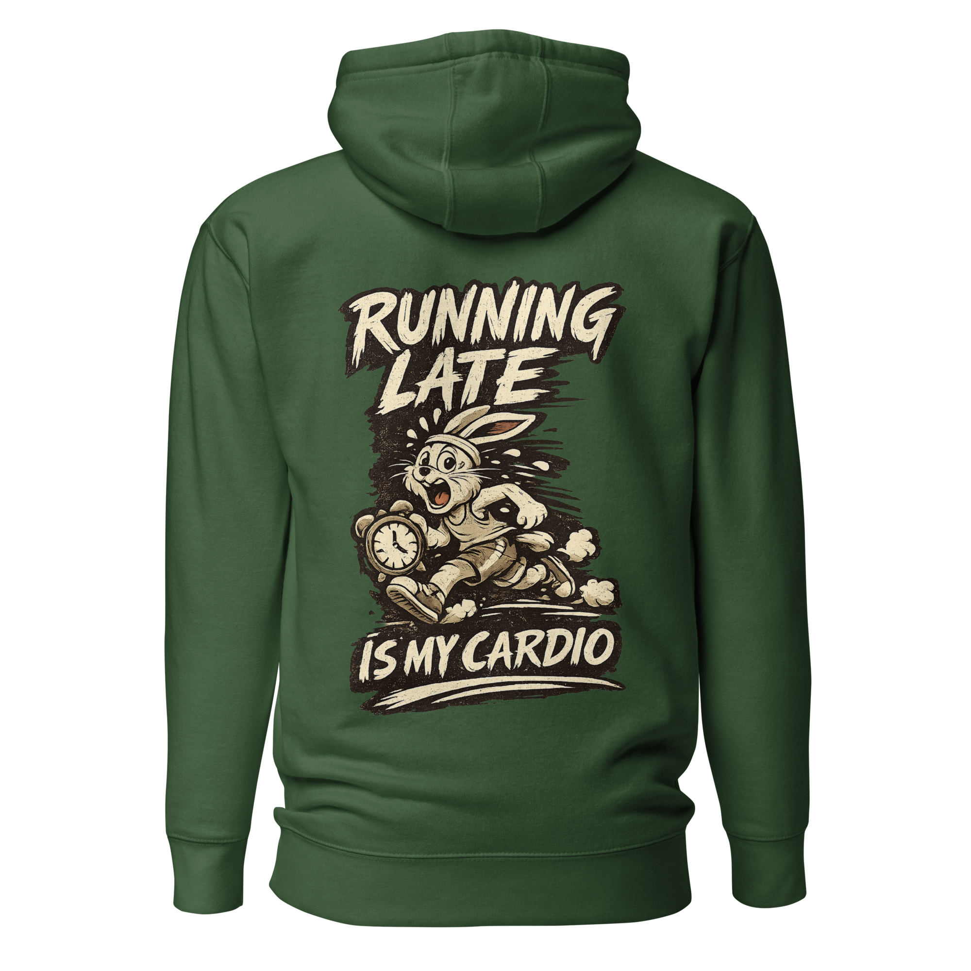 Voetris Running Late Is My Cardio Hoodie – Unisex Premium Pullover view 15