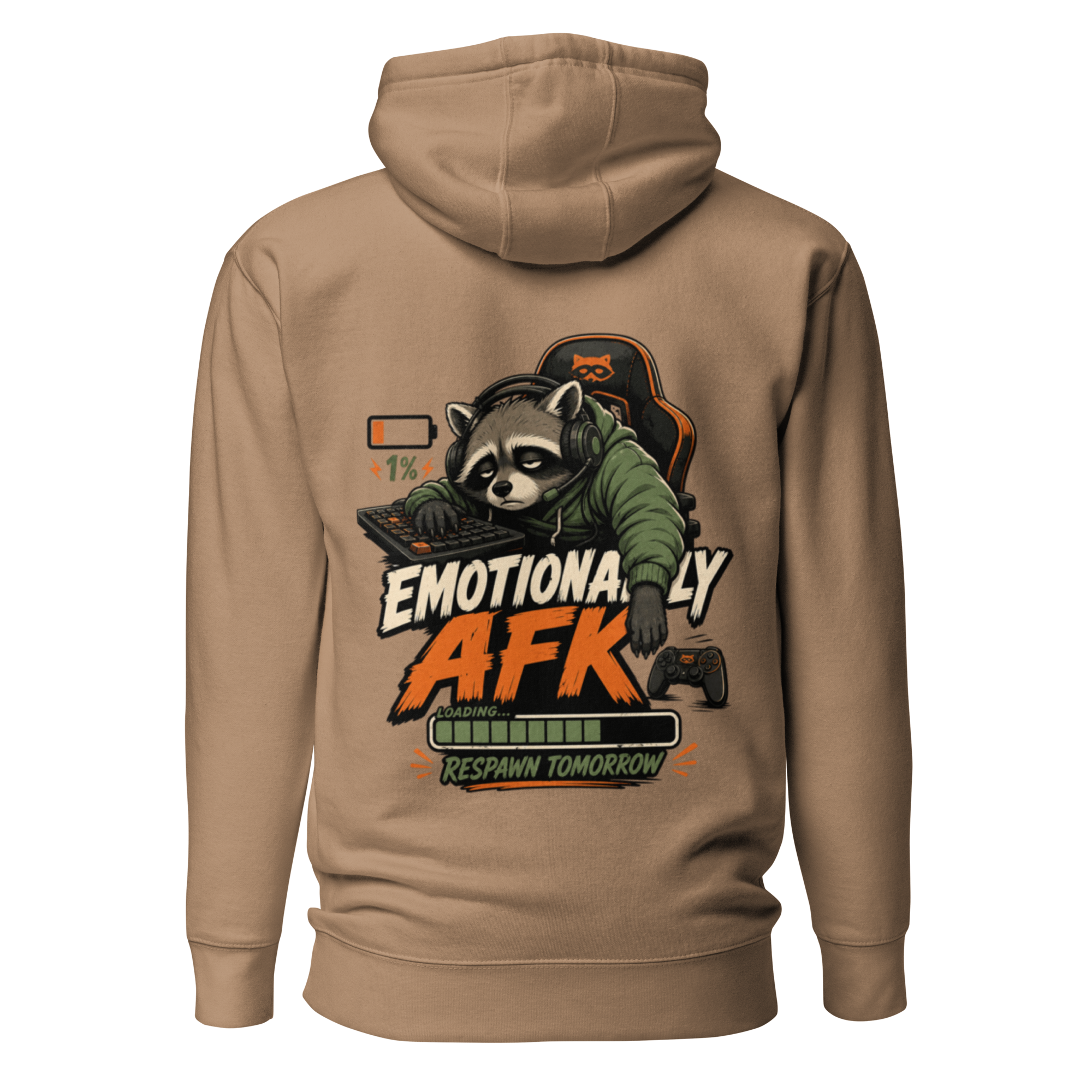 Voetris Emotionally AFK Gamer Hoodie – Unisex Premium Pullover view 15