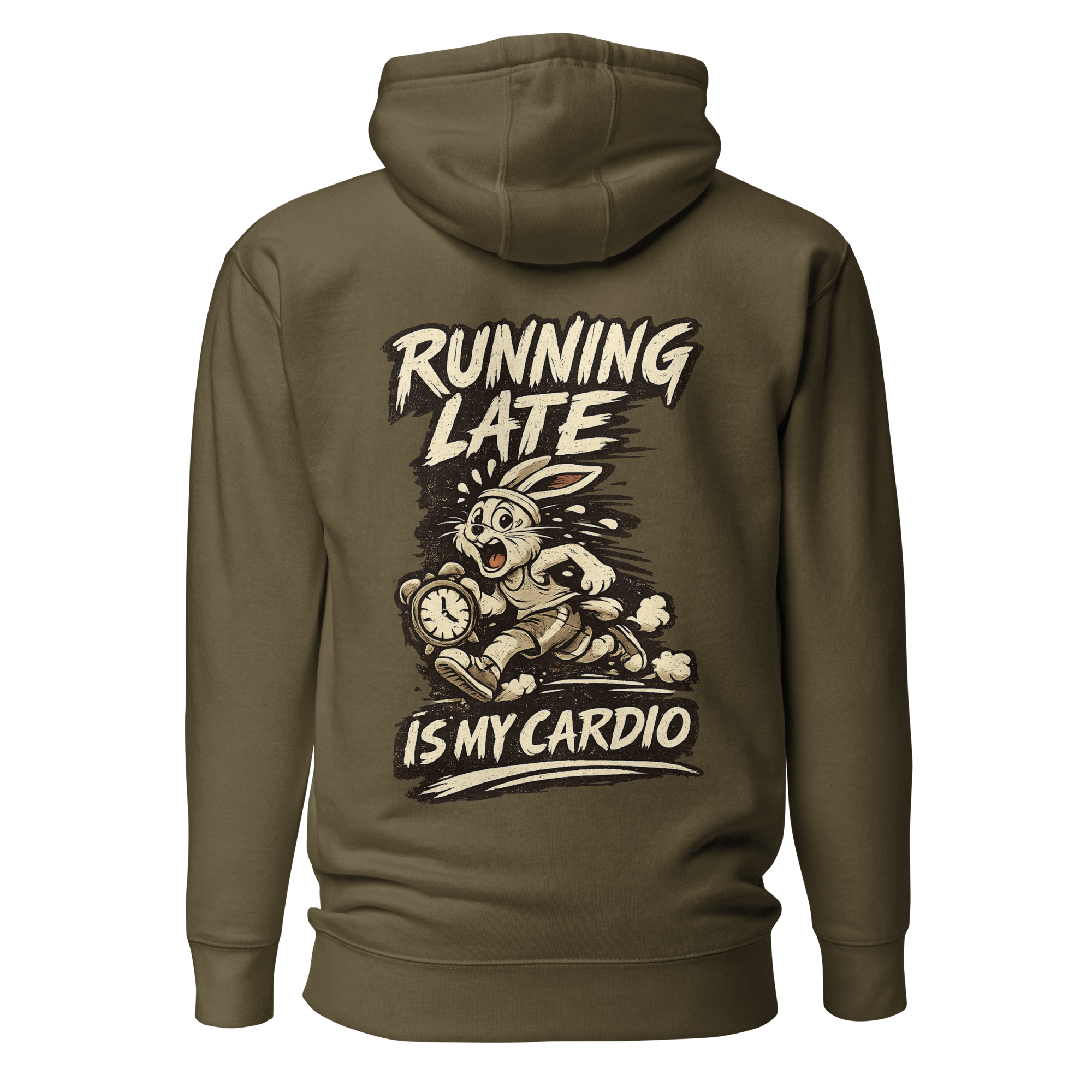 Voetris Running Late Is My Cardio Hoodie – Unisex Premium Pullover view 24