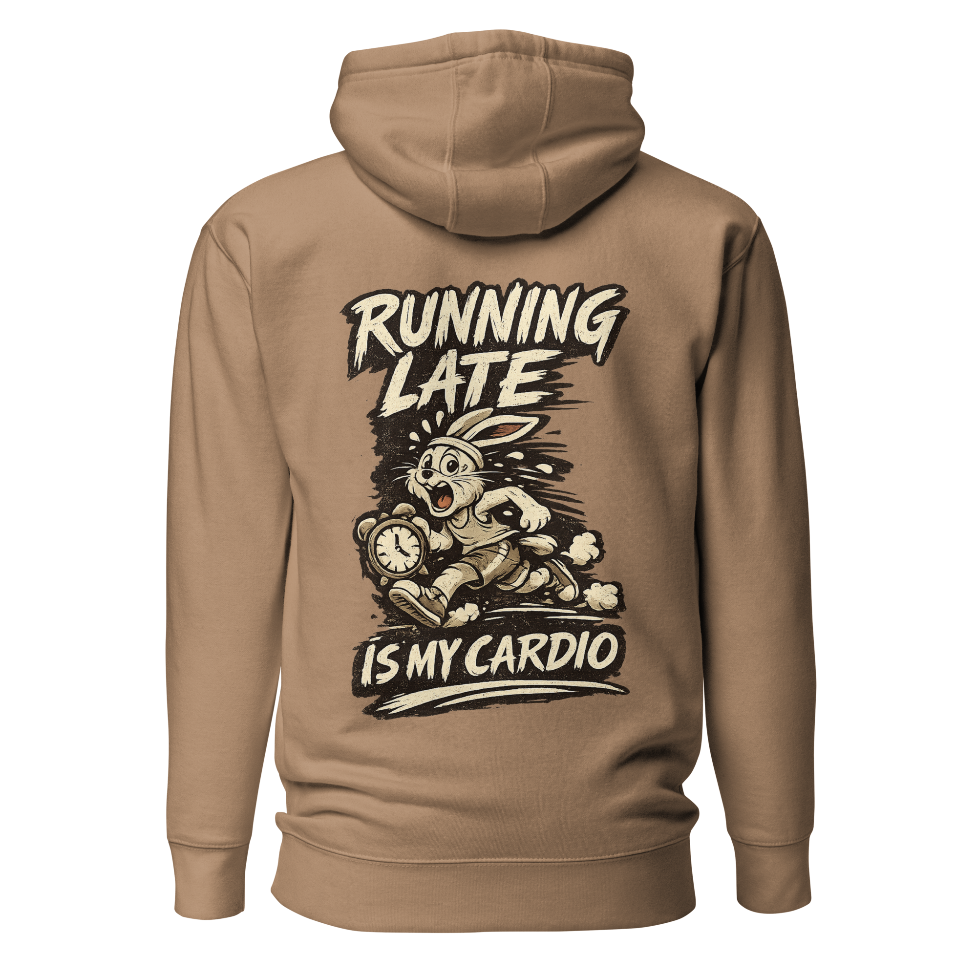 Voetris Running Late Is My Cardio Hoodie – Unisex Premium Pullover view 18