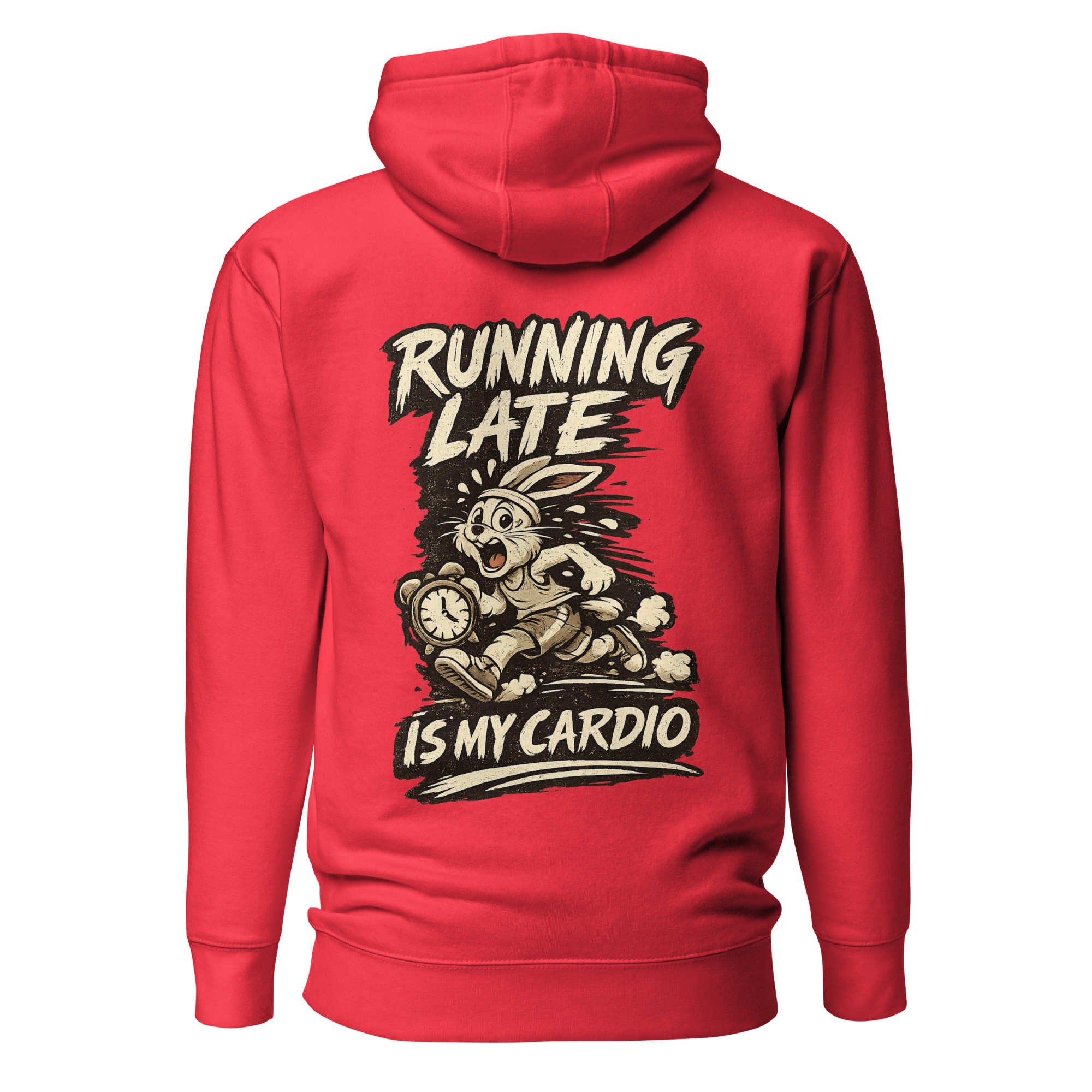 Voetris Running Late Is My Cardio Hoodie – Unisex Premium Pullover view 30