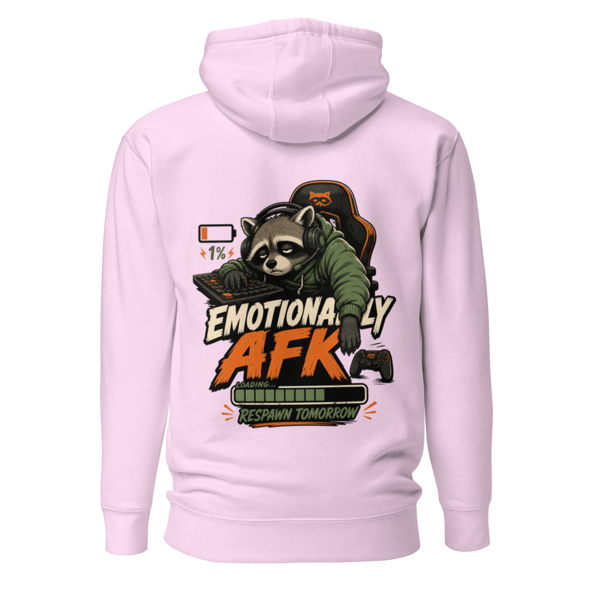 Voetris Emotionally AFK Gamer Hoodie – Unisex Premium Pullover view 18
