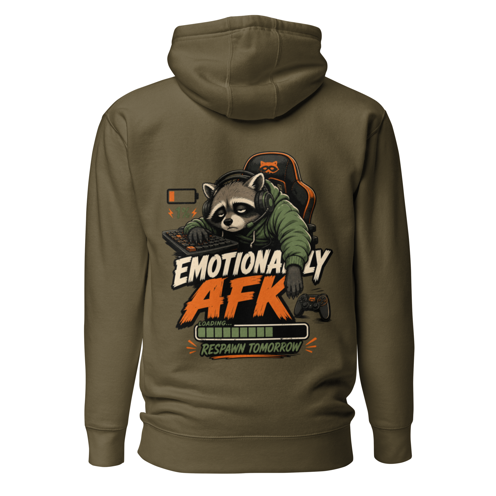Voetris Emotionally AFK Gamer Hoodie – Unisex Premium Pullover view 21