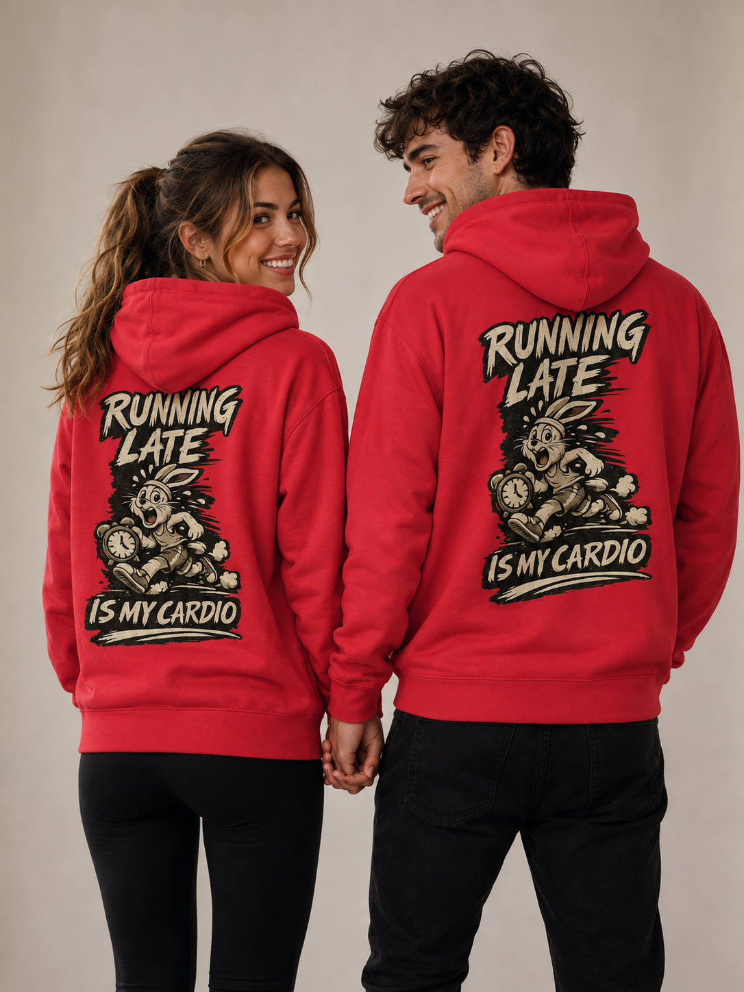 Voetris Running Late Is My Cardio Hoodie – Unisex Premium Pullover view 29