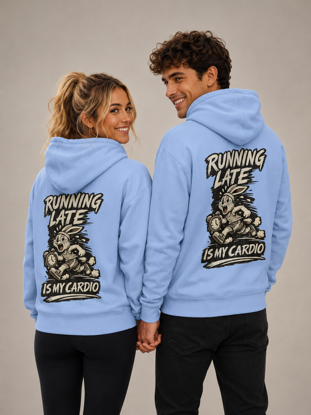 Voetris Running Late Is My Cardio Hoodie – Unisex Premium Pullover view 8