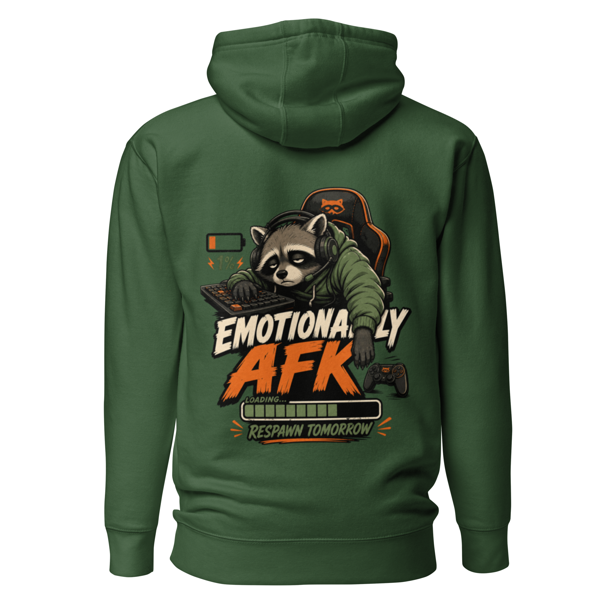 Voetris Emotionally AFK Gamer Hoodie – Unisex Premium Pullover view 12