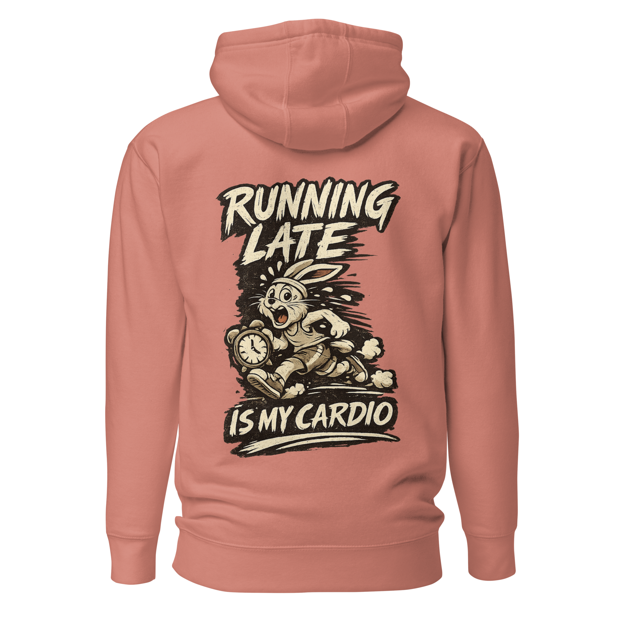 Voetris Running Late Is My Cardio Hoodie – Unisex Premium Pullover view 12