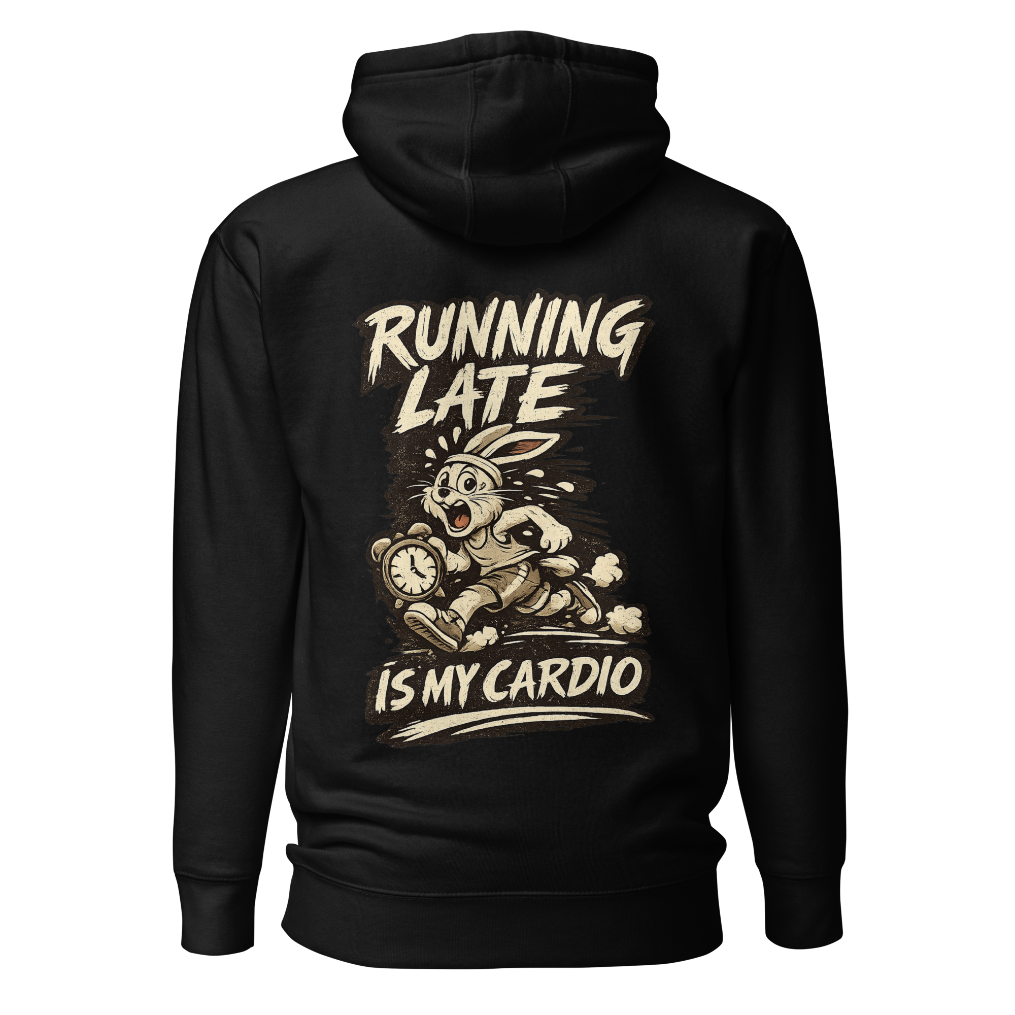 Voetris Running Late Is My Cardio Hoodie – Unisex Premium Pullover view 5