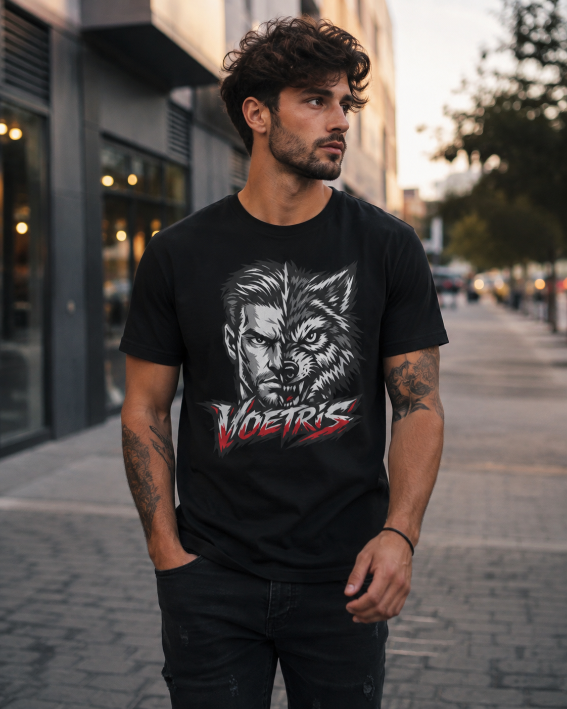 Voetris Wolf Within Unisex Graphic T-Shirt view 2