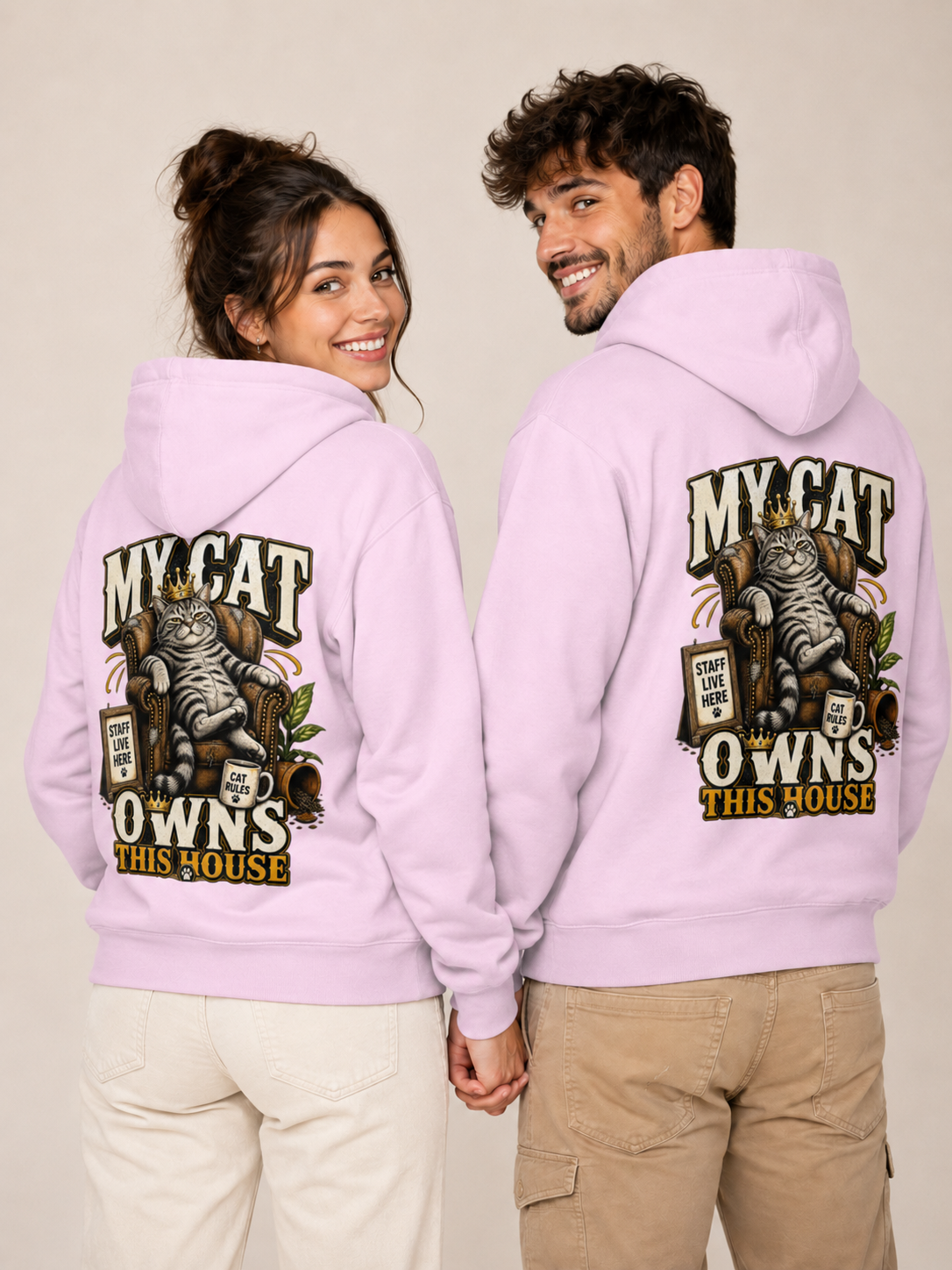 Voetris My Cat Owns This House Hoodie – Unisex Premium Pullover