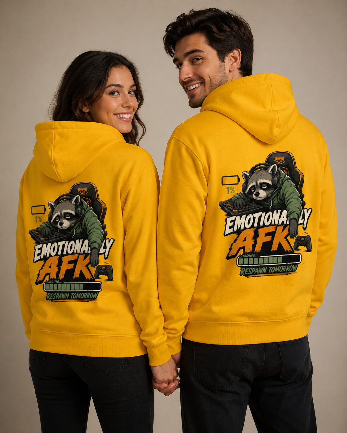 Voetris Emotionally AFK Gamer Hoodie – Unisex Premium Pullover view 26