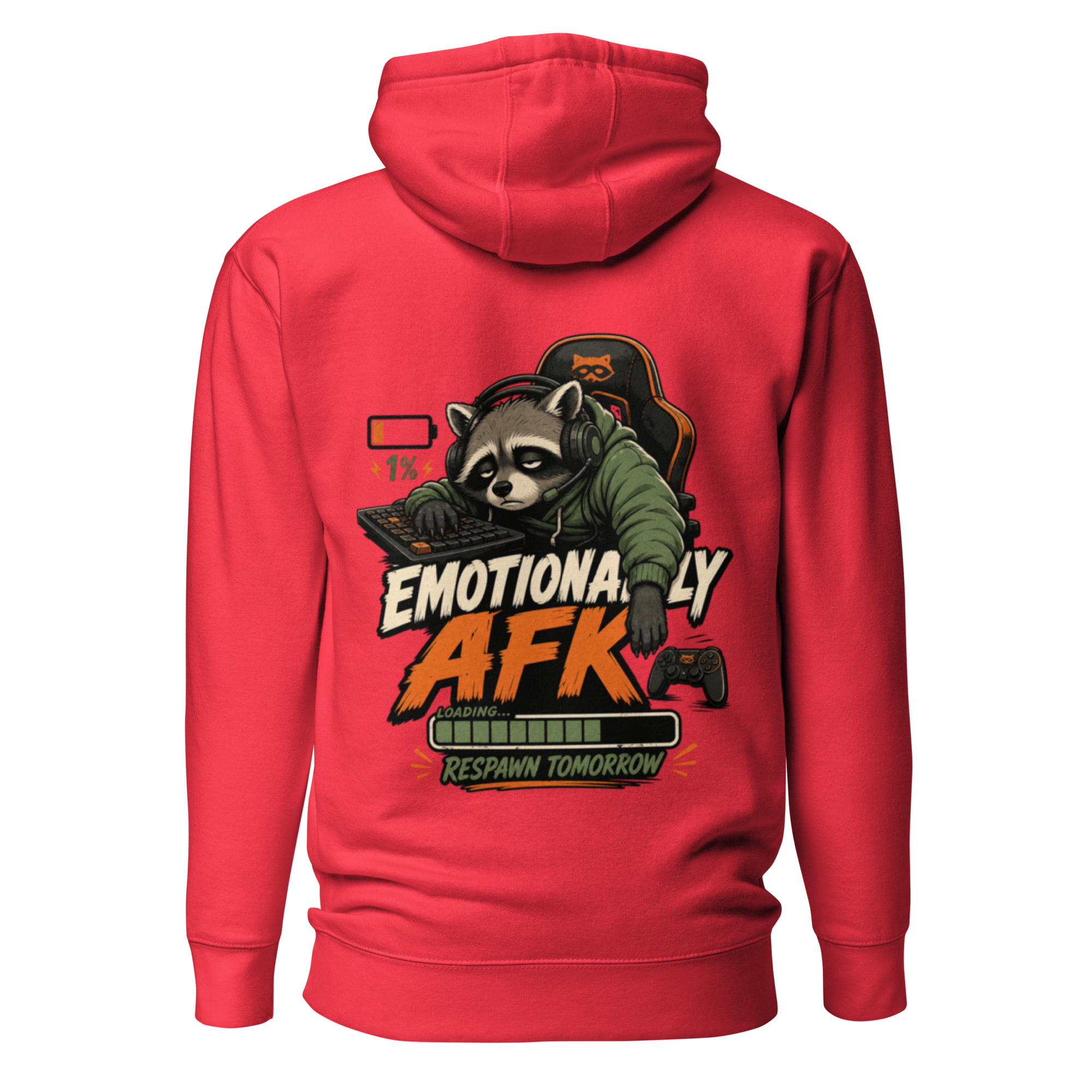 Voetris Emotionally AFK Gamer Hoodie – Unisex Premium Pullover view 30